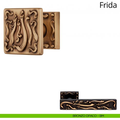 Pomolo per porta fisso Frida Linea Calì bronzo opaco
