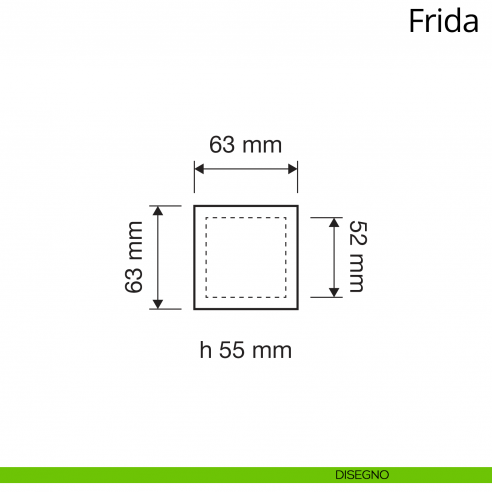 Pomolo per porta fisso Frida Linea Calì disegno