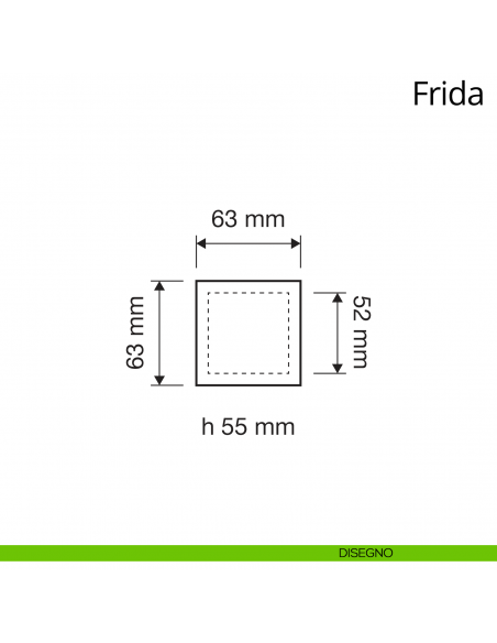 Pomolo per porta fisso Frida Linea Calì disegno