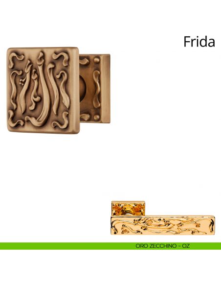 Pomolo per porta girevole Frida Linea Calì oro zecchino