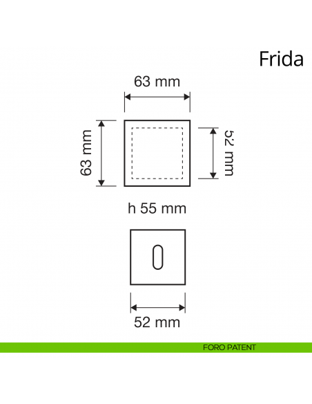 Pomolo per porta girevole Frida Linea Calì foro patent