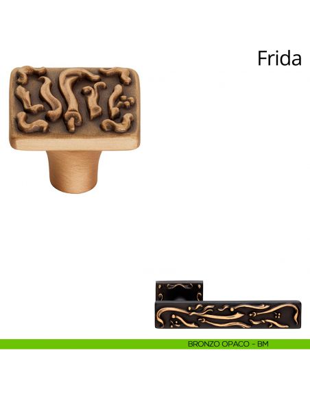 Pomolo per mobile Frida Linea Calì bronzo opaco