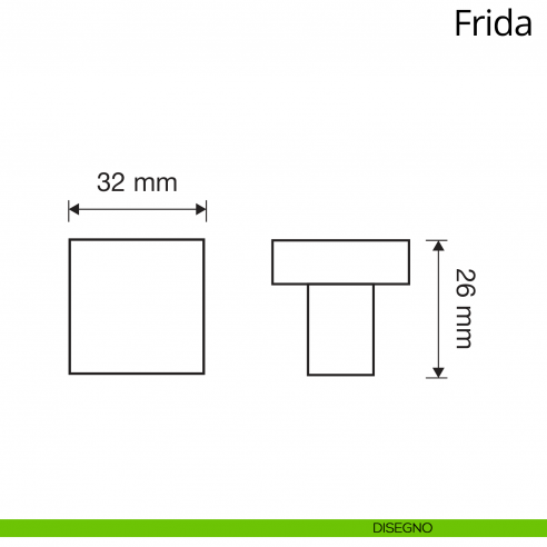 Pomolo per mobile Frida Linea Calì disegno