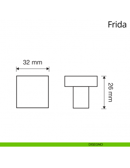Pomolo per mobile Frida Linea Calì disegno