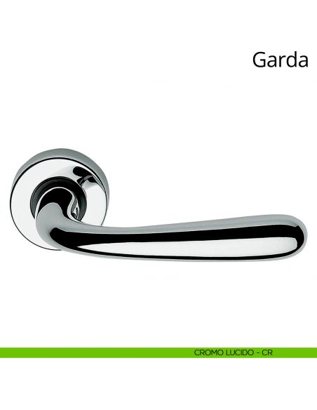 Maniglia per porta interna Garda Linea Calì con rosetta tonda cromo