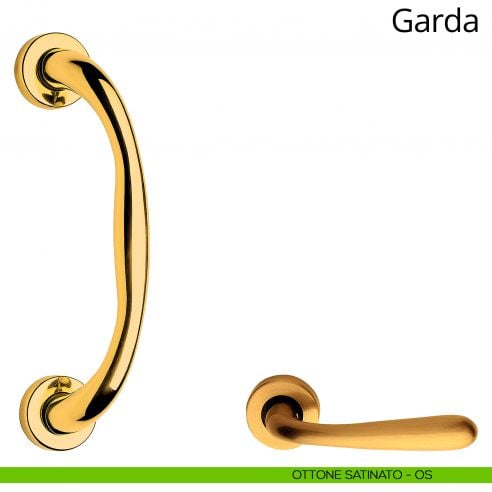 Maniglione per porta Garda Linea Calì ottone satinato
