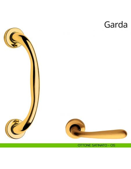 Maniglione per porta Garda Linea Calì ottone satinato