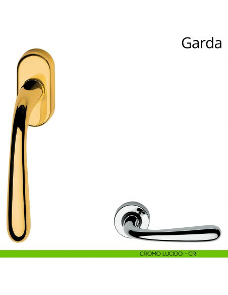 Maniglia per finestra martellina DK Garda Linea Calì cromo
