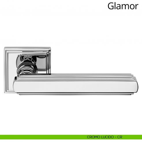 Maniglia per porta interna Glamor Linea Calì cromo lucido