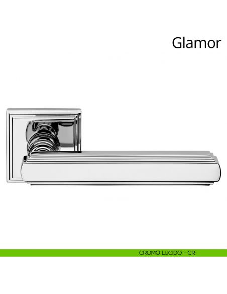 Maniglia per porta interna Glamor Linea Calì cromo lucido
