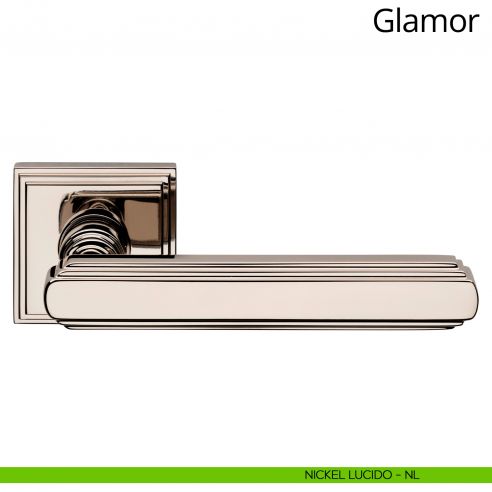 Maniglia per porta interna Glamor Linea Calì nickel lucido