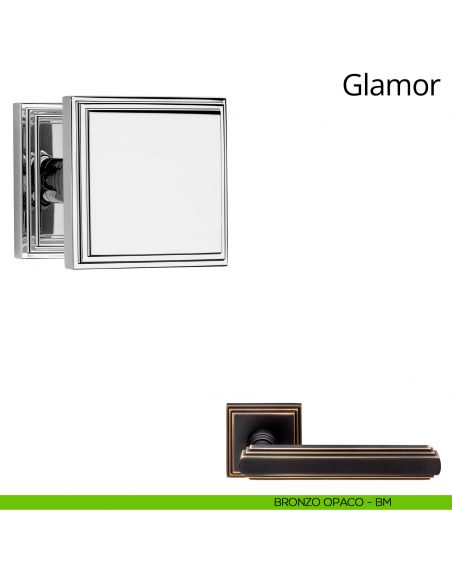 Pomolo per porta fisso Glamour Linea Calì bronzo opaco