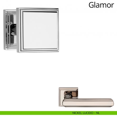 Pomolo per porta fisso Glamour Linea Calì nickel lucido