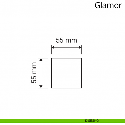 Pomolo per porta fisso Glamour Linea Calì disegno