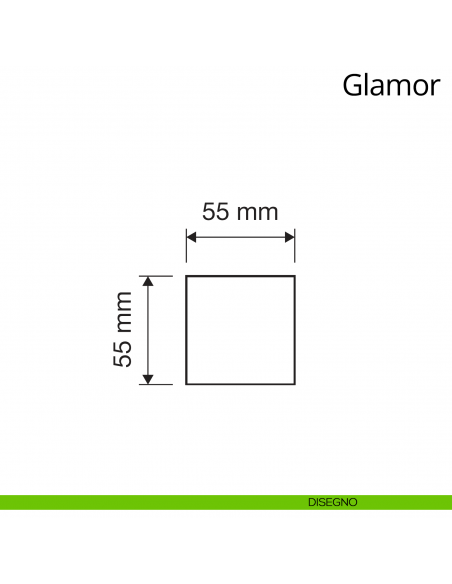 Pomolo per porta fisso Glamour Linea Calì disegno