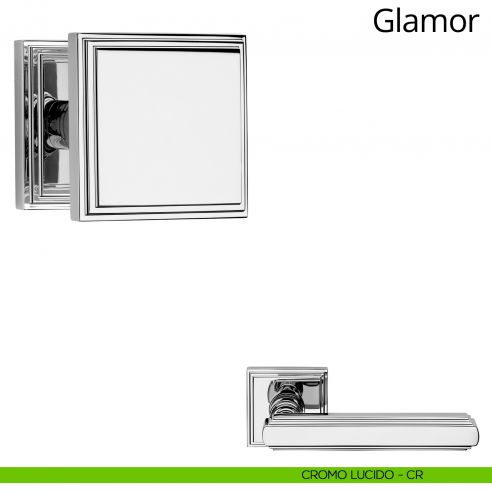 Pomolo per porta girevole Glamor Linea Calì cromo lucido