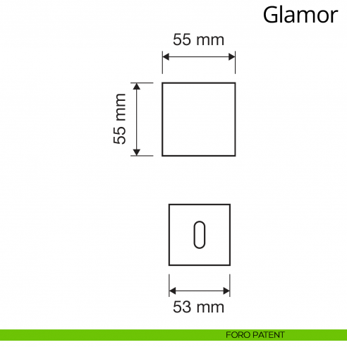 Pomolo per porta girevole Glamor Linea Calì foro patent