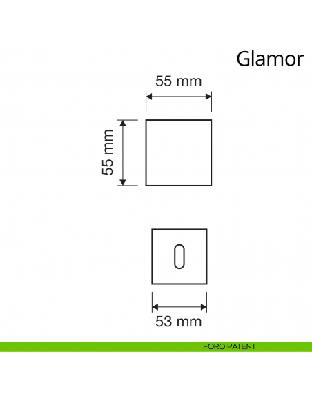 Pomolo per porta girevole Glamor Linea Calì foro patent