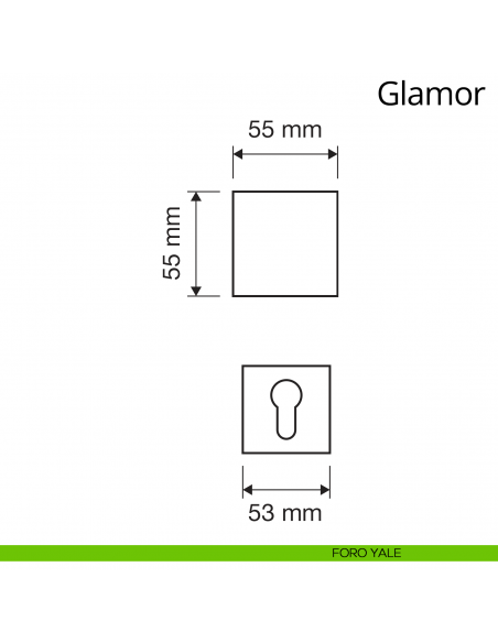 Pomolo per porta girevole Glamor Linea Calì foro yale