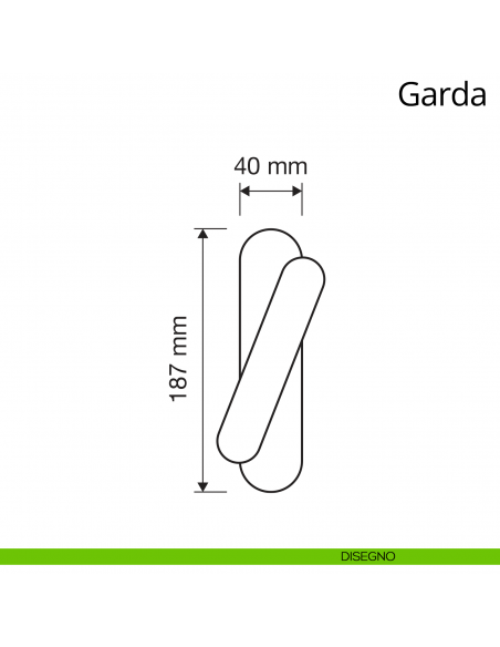 Maniglia per finestra cremonese Garda Linea Calì disegno