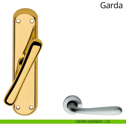 Maniglia per finestra cremonese Garda Linea Calì cromo satinato