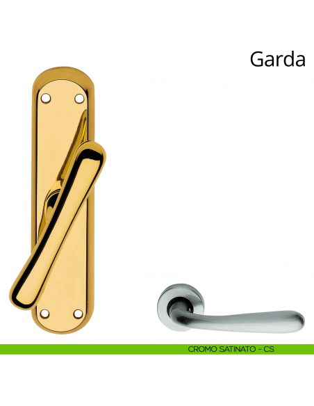 Maniglia per finestra cremonese Garda Linea Calì cromo satinato
