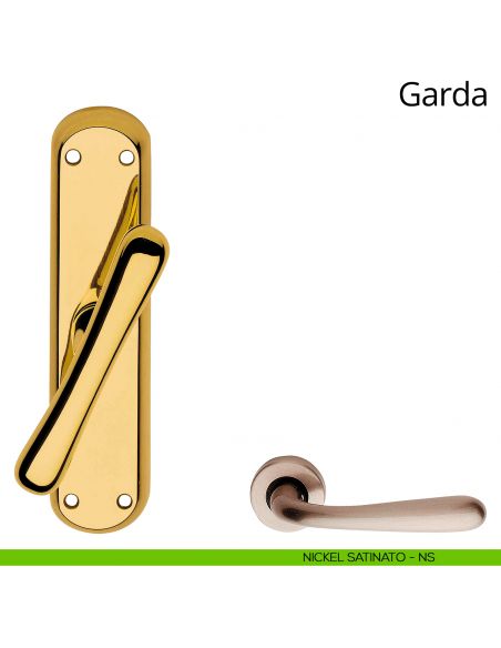 Maniglia per finestra cremonese Garda Linea Calì nickel satinato