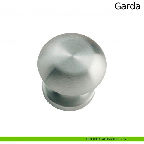Pomolo per porta fisso Garda Linea Calì cromo satinato