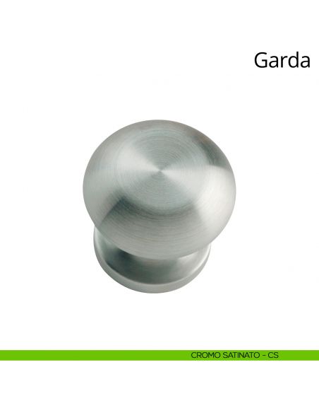 Pomolo per porta fisso Garda Linea Calì cromo satinato