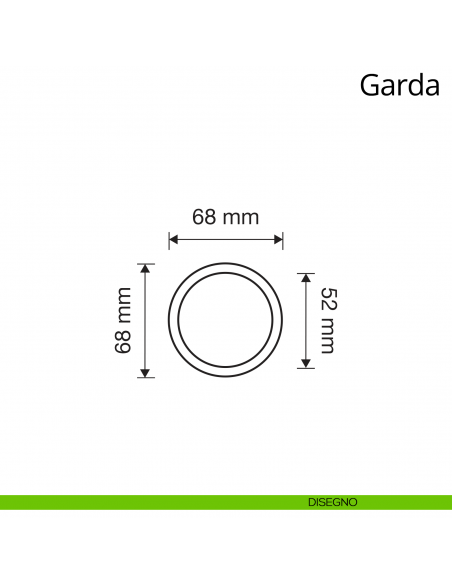Pomolo per porta fisso Garda Linea Calì disegno