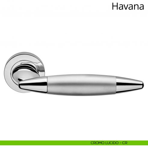 Maniglia per porta interna Havana Linea Calì rosetta tonda cromo