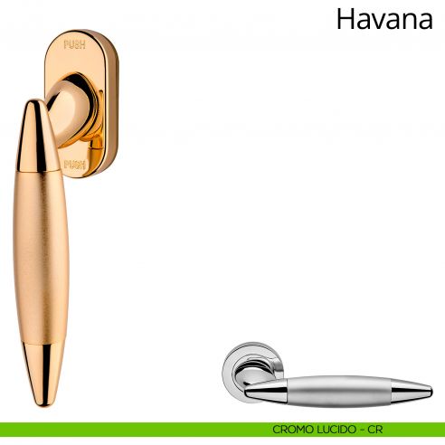 Maniglia per finestra martellina DK antintrusione Havana Linea Calì cromo