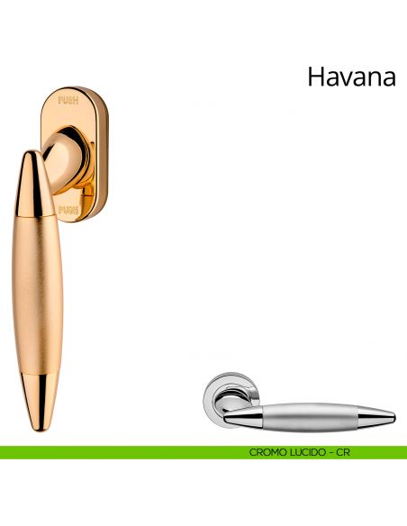 Maniglia per finestra martellina DK antintrusione Havana Linea Calì cromo