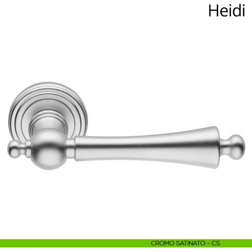 Maniglia per porta interna Heidi Linea Calì rosetta tonda cromo satinato