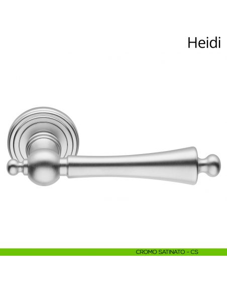 Maniglia per porta interna Heidi Linea Calì rosetta tonda cromo satinato