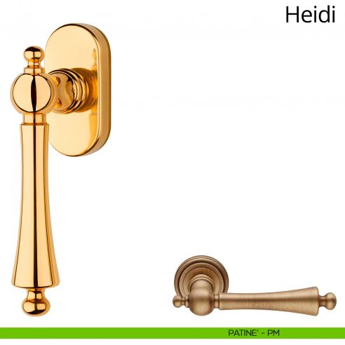 Maniglia per finestra martellina DK Heidi Linea Calì patinè