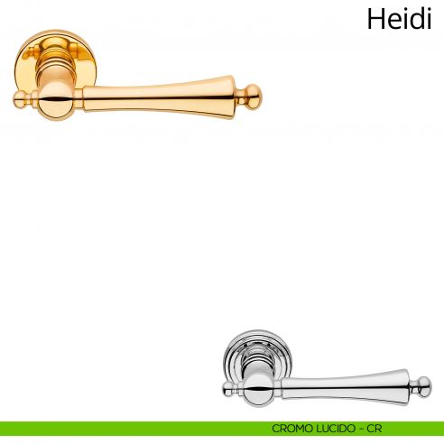 Maniglia per porta interna Heidi Linea Calì rosetta tonda semplice cromo