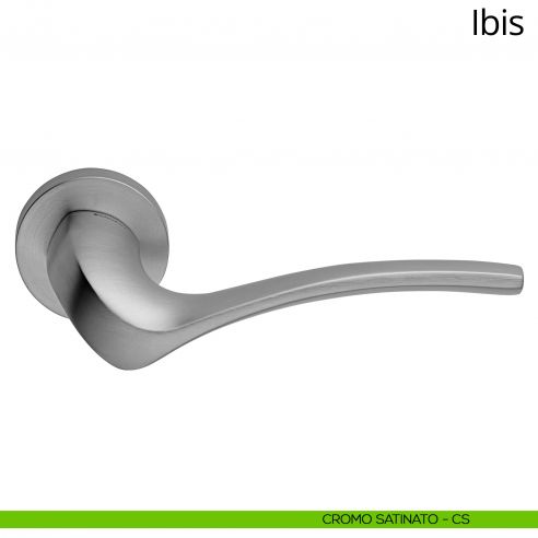 Maniglia per porta interna Ibis Linea Calì rosetta tonda tradizionale cromo satinato