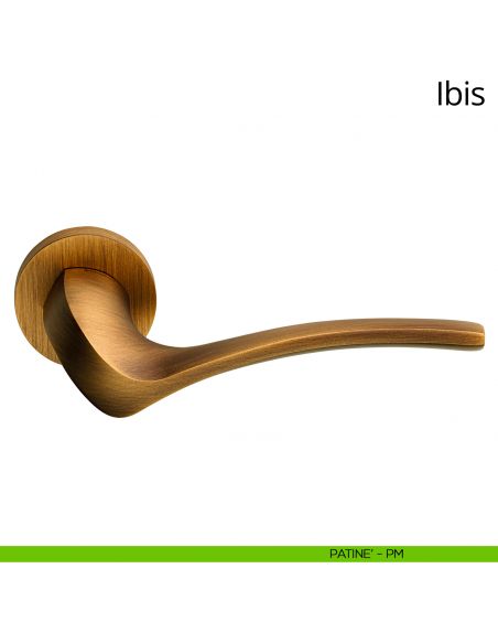 Maniglia per porta interna Ibis Linea Calì rosetta tonda patinè