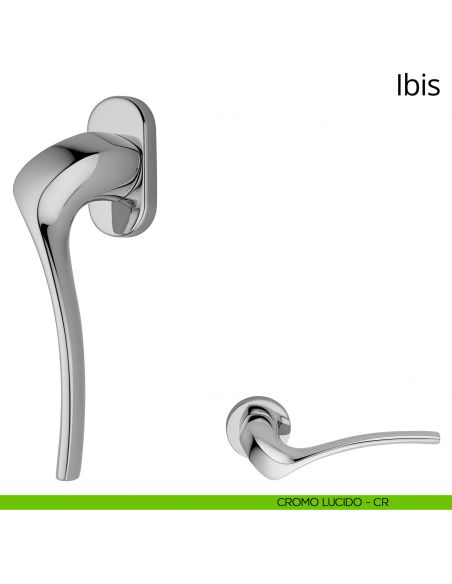 Maniglia per finestra martellina DK Ibis Linea Calì cromo