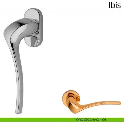 Maniglia per finestra martellina DK Ibis Linea Calì oro zecchino