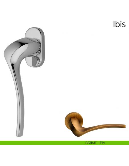 Maniglia per finestra martellina DK Ibis Linea Calì patinè