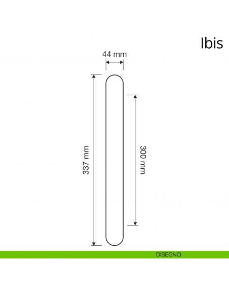 Maniglione per porta Ibis Linea Calì disegno