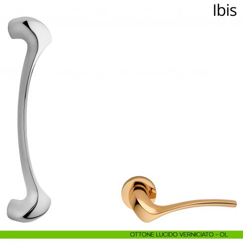 Maniglione per porta Ibis Linea Calì ottone lucido verniciato