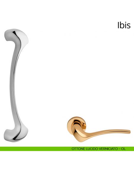 Maniglione per porta Ibis Linea Calì ottone lucido verniciato