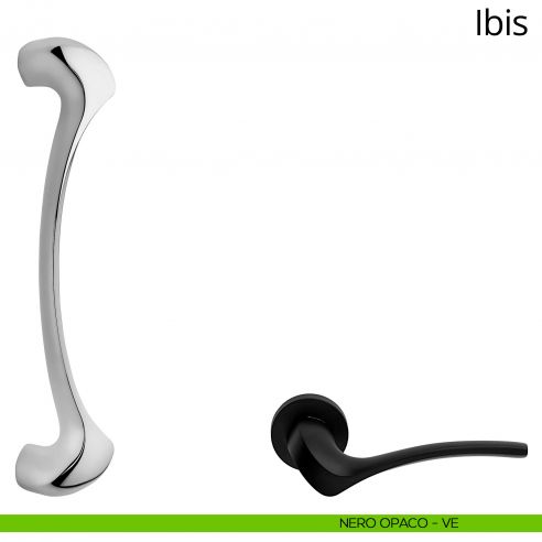 Maniglione per porta Ibis Linea Calì nero opaco