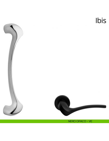 Maniglione per porta Ibis Linea Calì nero opaco