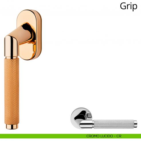 Maniglia per finestra martellina DK Grip Linea Calì cromo lucido