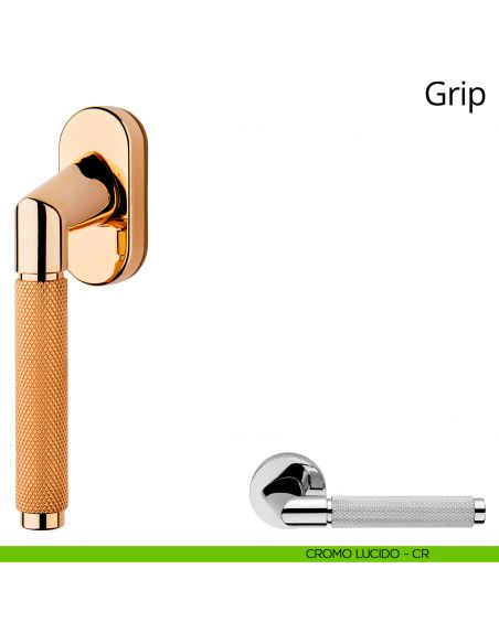 Maniglia per finestra martellina DK Grip Linea Calì cromo lucido
