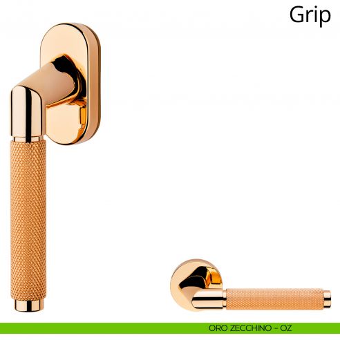 Maniglia per finestra martellina DK Grip Linea Calì oro zecchino